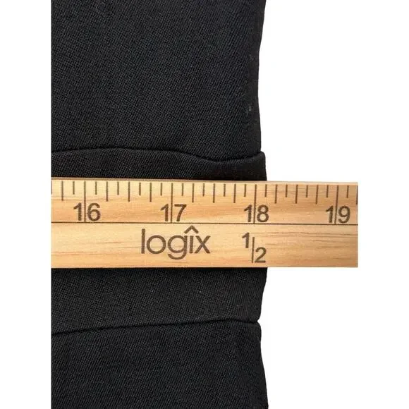 Ann Taylor Dress Womens Size 14 Black Sleeveless Zippered Back Slit Sheath - Picture 10 of 13